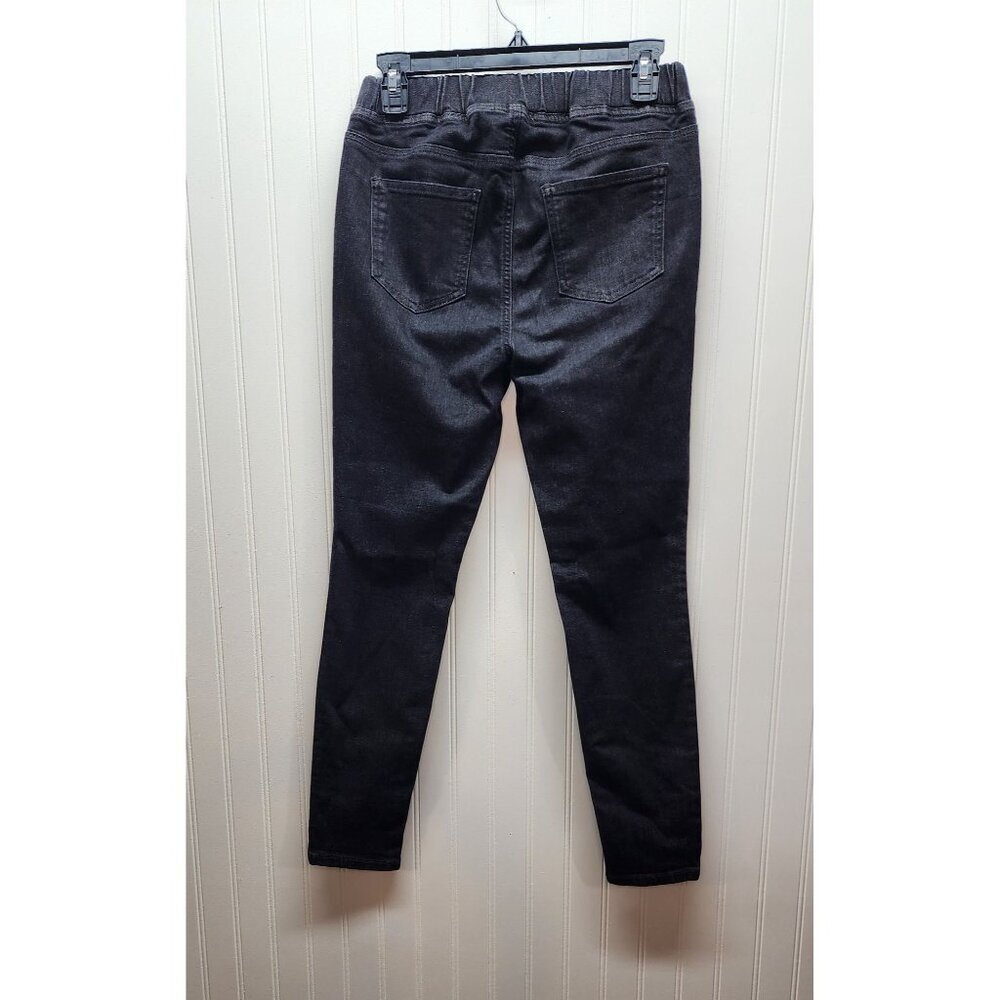 EILEEN FISHER Black Denim Skinny Jeans With Elastic Waistband - Picture 7 of 13